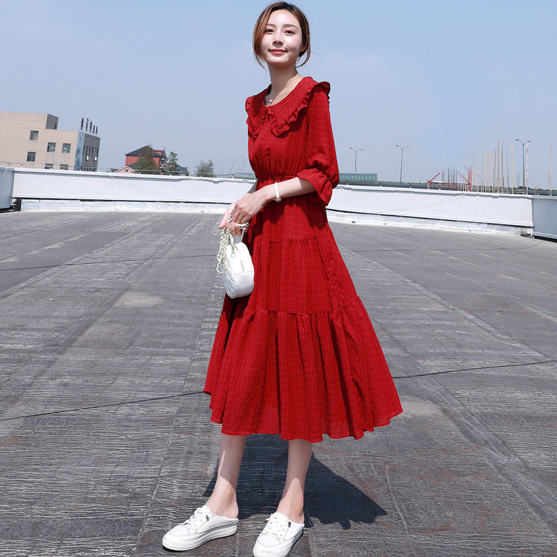 Midi Fashion eleganckie 2021 b – French Vintage Floral Midi Dress recenzja i cena