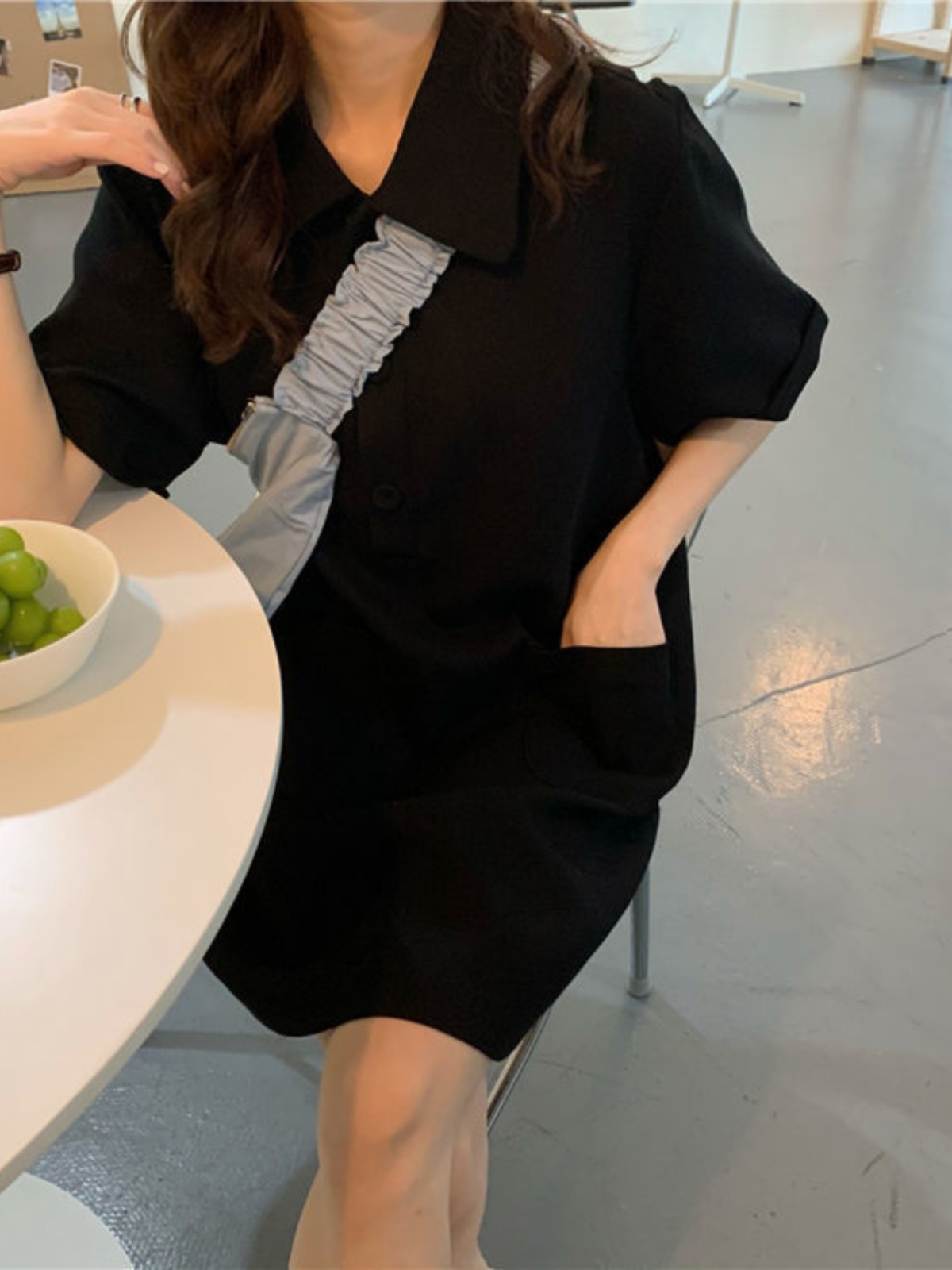 Sukienka plus size w kształcie – Korean Style A Line Shirt Dress recenzja i cena