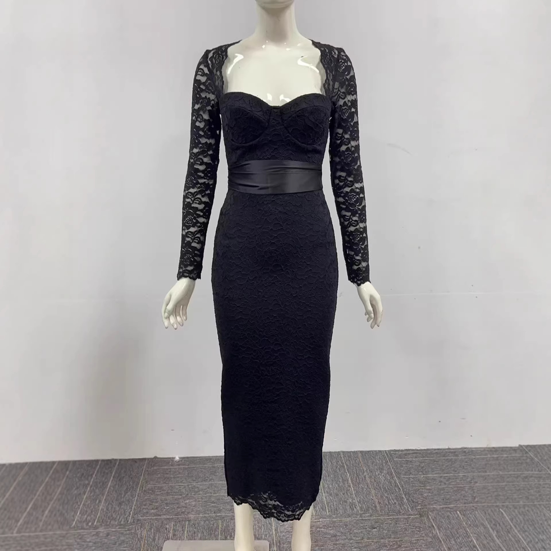 Seksowna sukienka maxi z długi – Sexy Mesh Sheer Bodycon Dress recenzja i cena