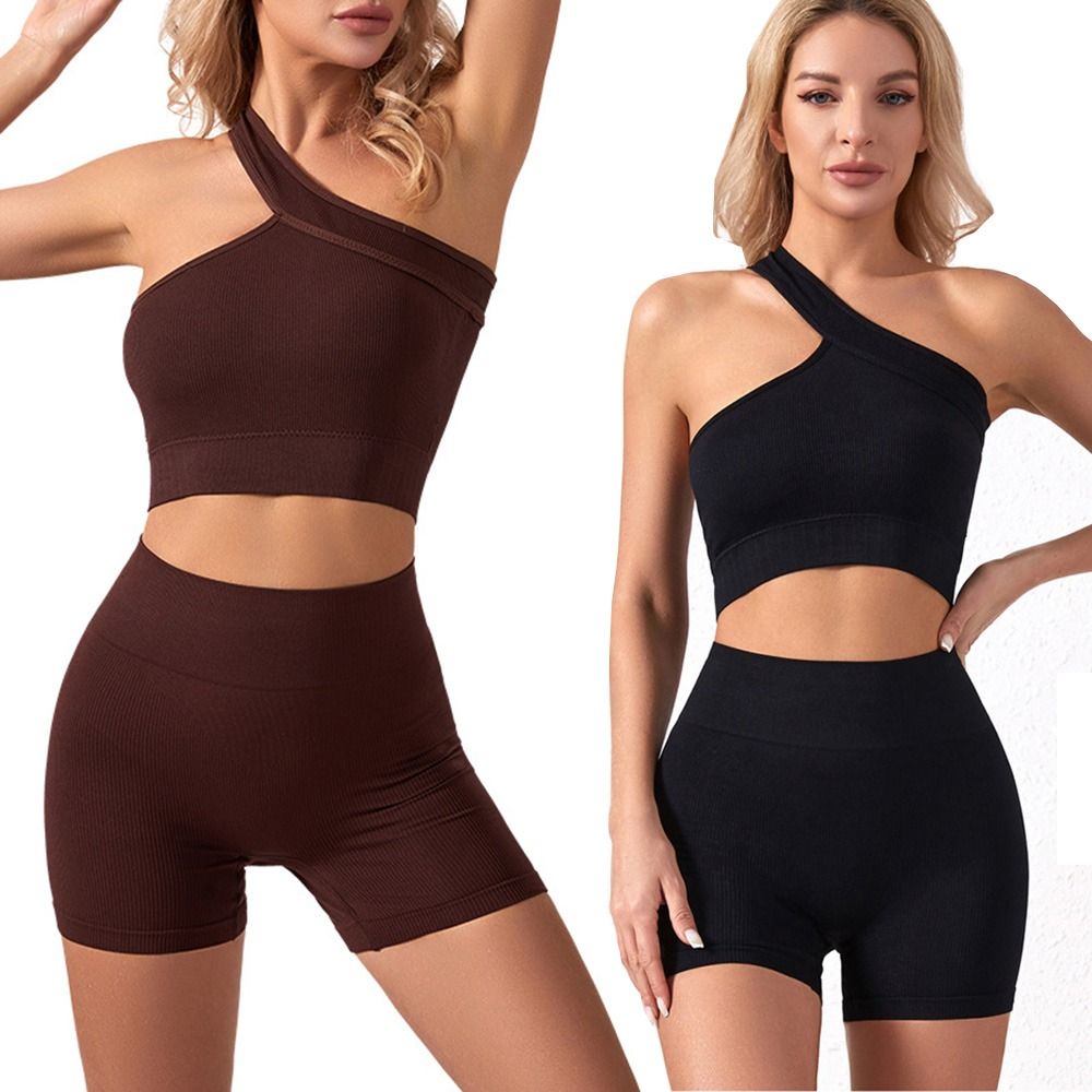 2 szt. Damskie, bezszwowe zest – Seamless Ribbed Workout Tank Top recenzja i cena
