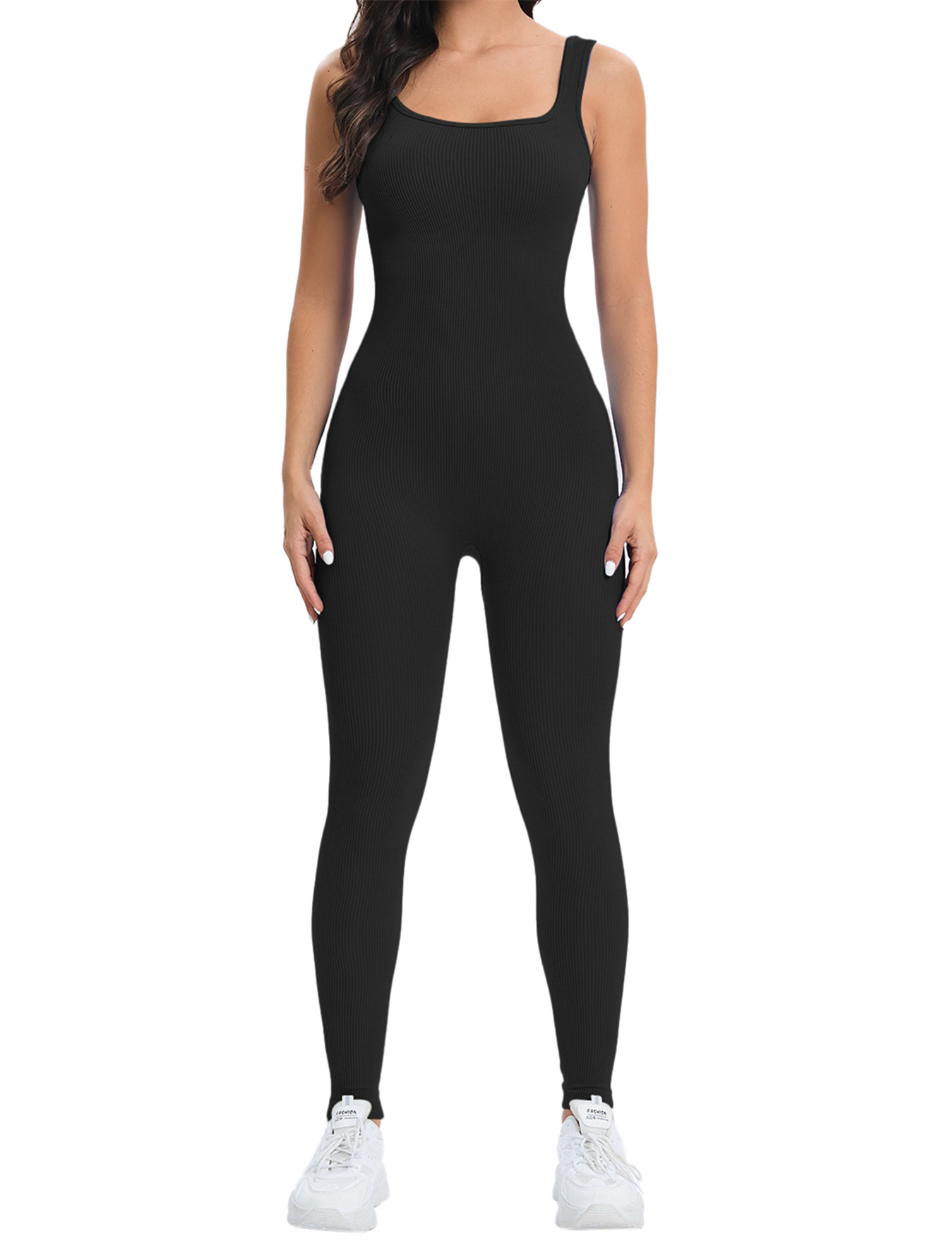 Damski bezszwowy kombinezon do – Seamless Ribbed Workout Tank Top recenzja i cena
