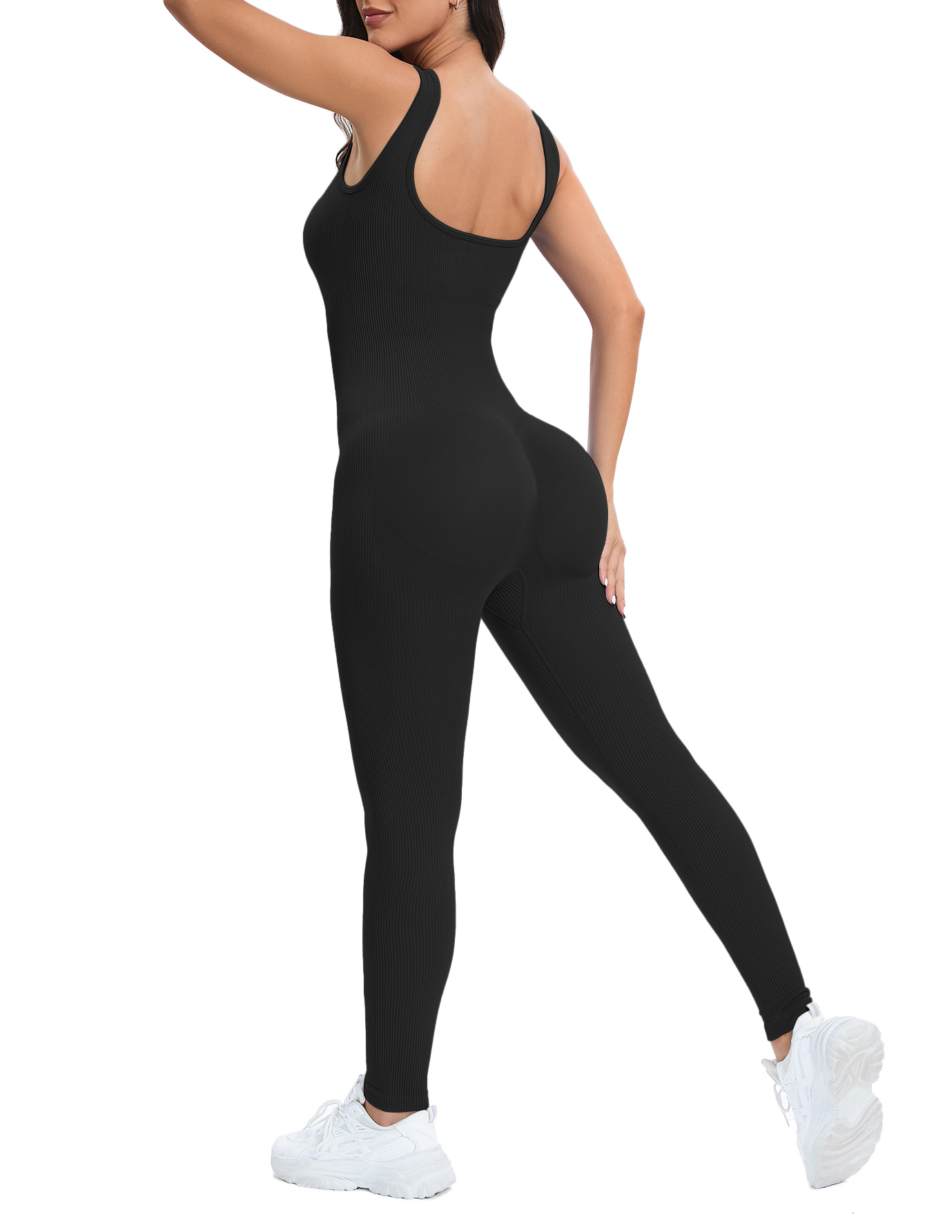 Damski bezszwowy kombinezon do – Seamless Ribbed Workout Tank Top recenzja i cena
