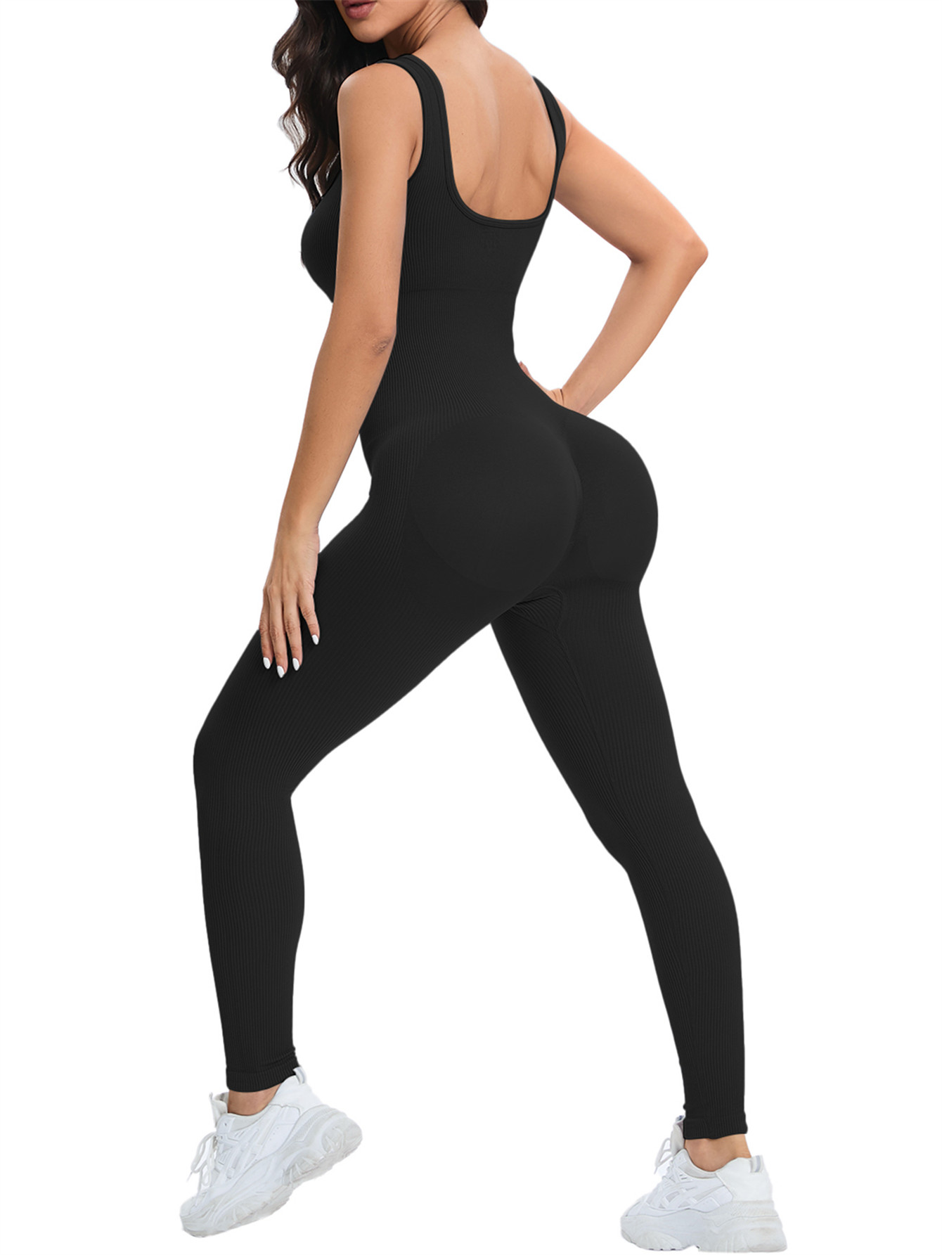 Damski bezszwowy kombinezon do – Seamless Ribbed Workout Tank Top recenzja i cena