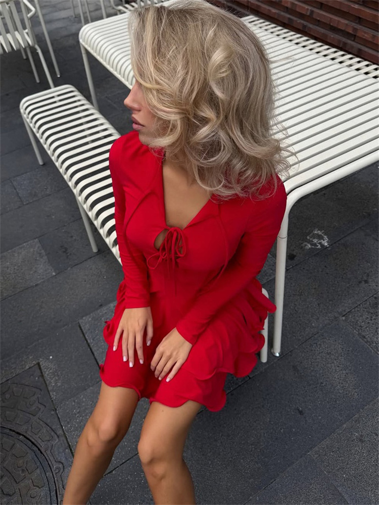 Sukienka mini typu bodycon z d – Bodycon Long Sleeve Ribbed Dress recenzja i cena