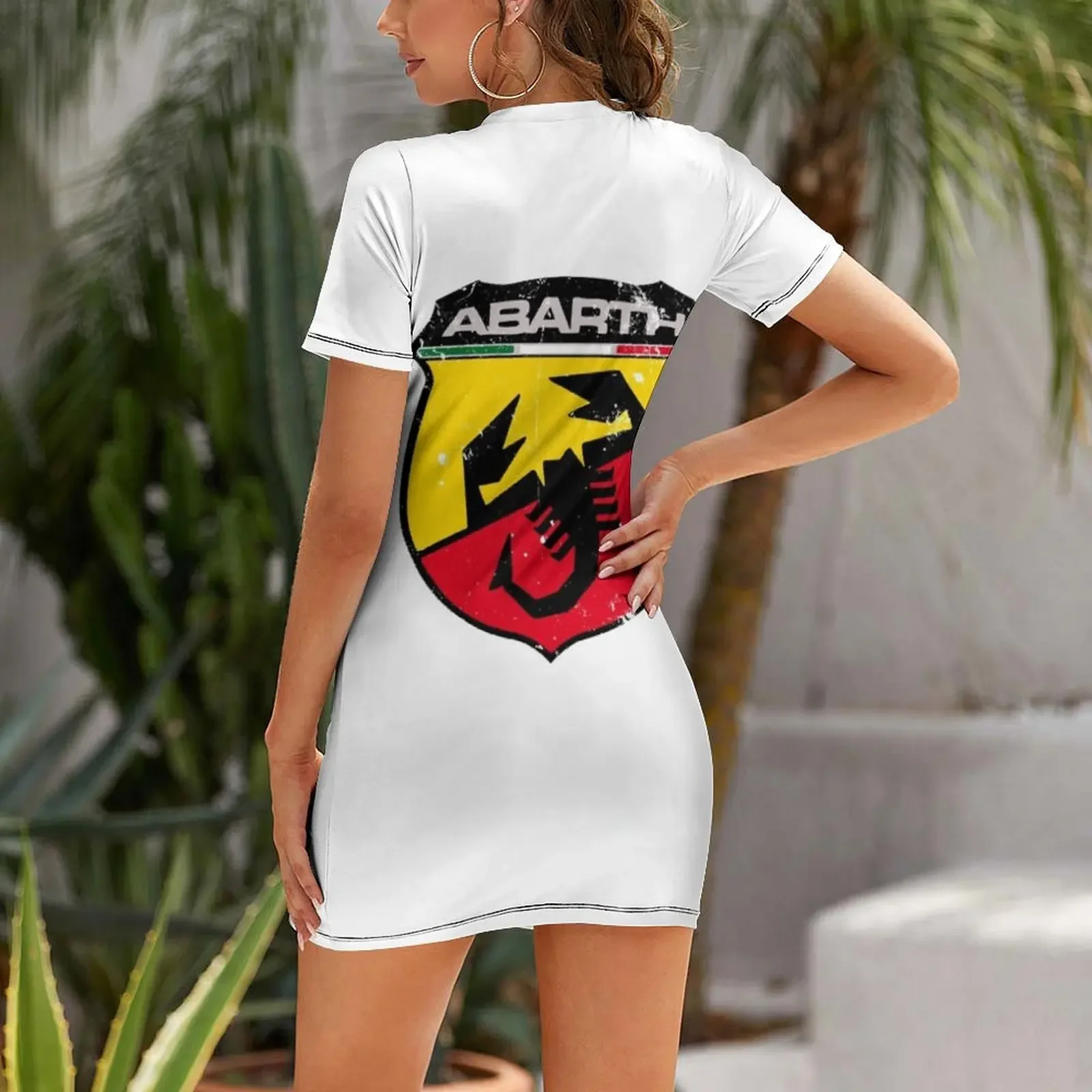 Klasyczna koszulka z logo Abar – Korean Style A Line Shirt Dress recenzja i cena