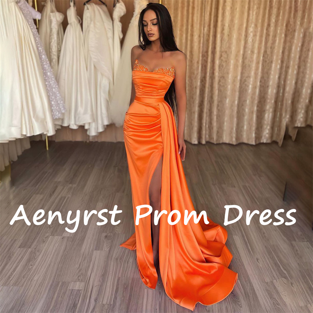 Eleganckie suknie wieczorowe b – Elegant Satin Evening Gown Split recenzja i cena