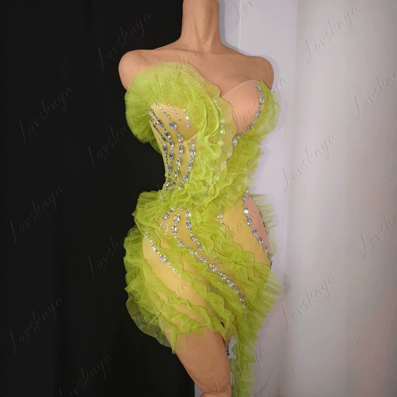 Luksusowa, przezroczysta sukie – Sparkly Rhinestone Club Party Dress recenzja i cena