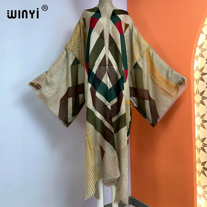 Kimono WINYI letnie kaftany z  – Boho Summer Beach Maxi Dress recenzja i cena